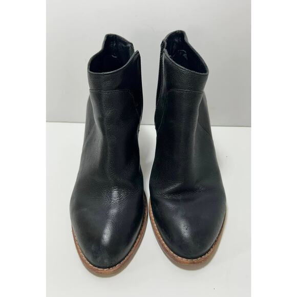 LOEFFLER RANDALL Black Leather Heeled Ankle Boots Booties Ella Womens 7.5 - Picture 3 of 9